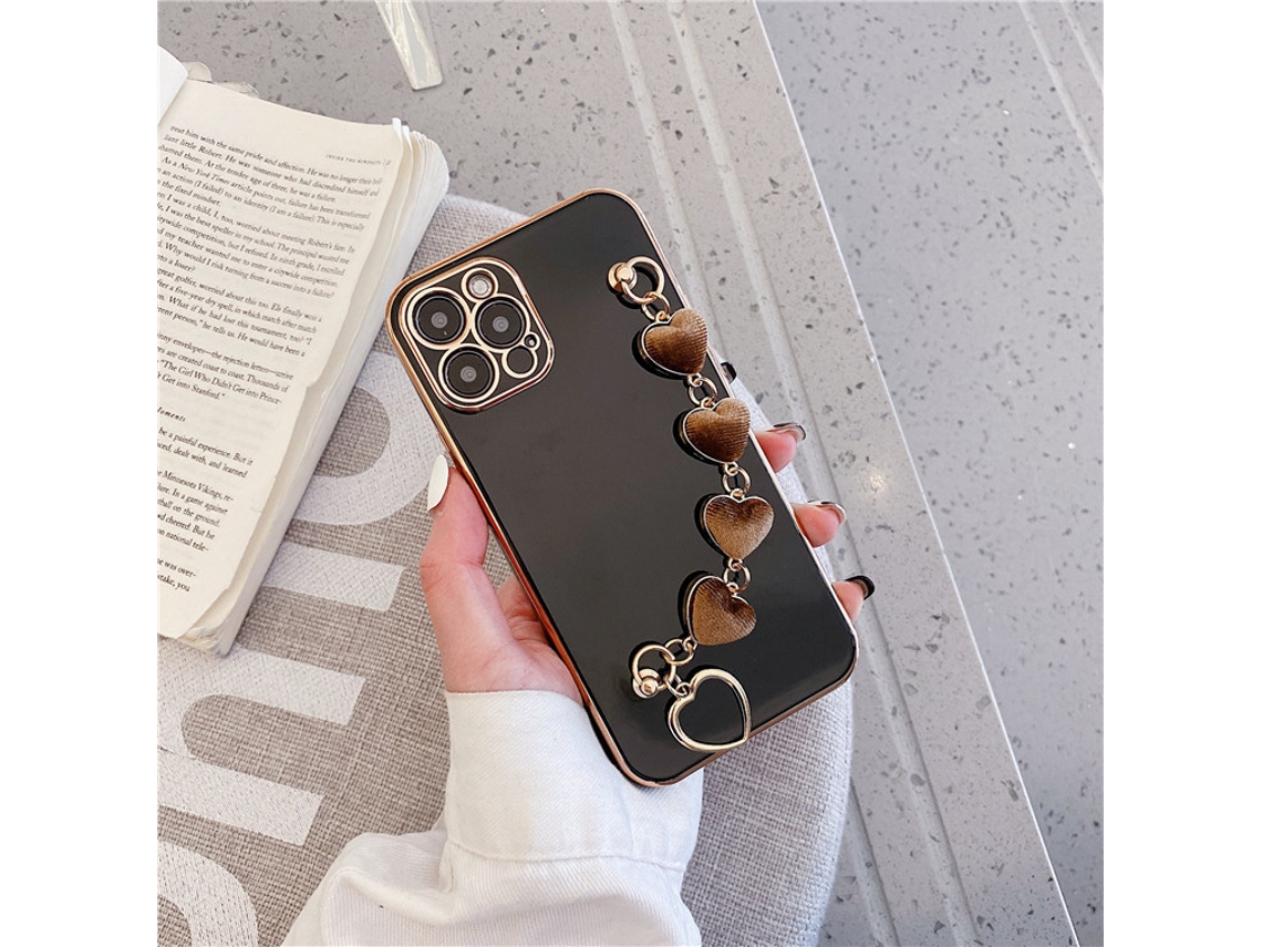 Capa LAXISCREED Coração Eletroplatado Apple 12 Xr Xs