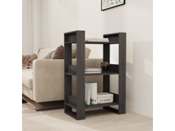 Vidaxl Estante/divisória 60x35x91 Cm Pinho Maciço Cinzento