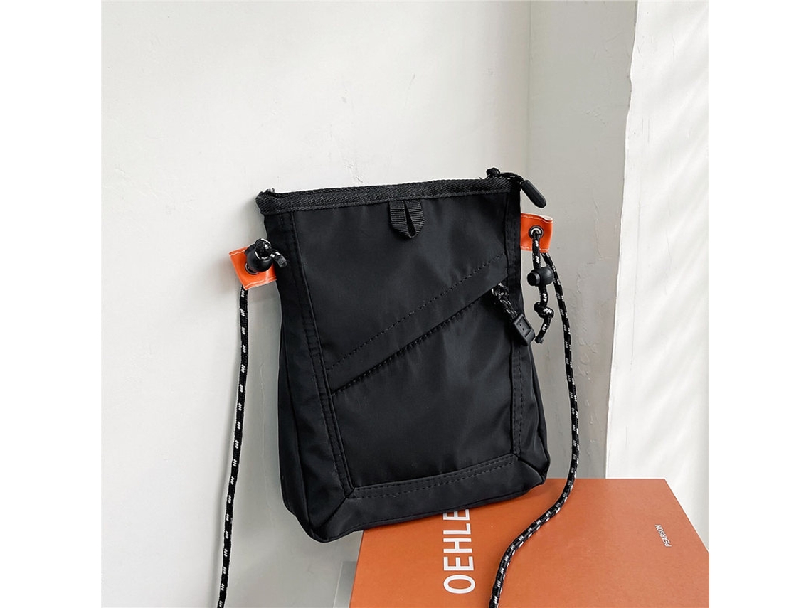 Bolsa Pequena Transversal De Nylon, Carteira Quadrada Para Celular, Bolsa De Ombro Versátil Para Estudantes, Preta SUNNY SPACES