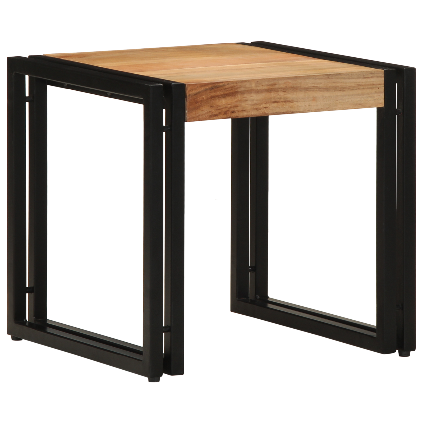 Conjunto 1 Mesa De Centro Vidaxl Castanho Madeira De Acácia Maciça (40 X 40 X 38 Cm)