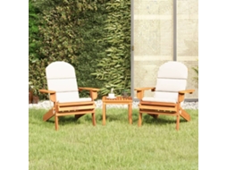 Vidaxl 3 Pcs Conjunto Lounge De Jardim Adirondack Acácia Maciça