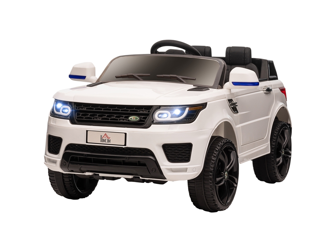 Carro elétrico infantil 12v com 2 motores, controle remoto, SUV, 3-6 anos, branco, 110x68x52cm S/MARCA