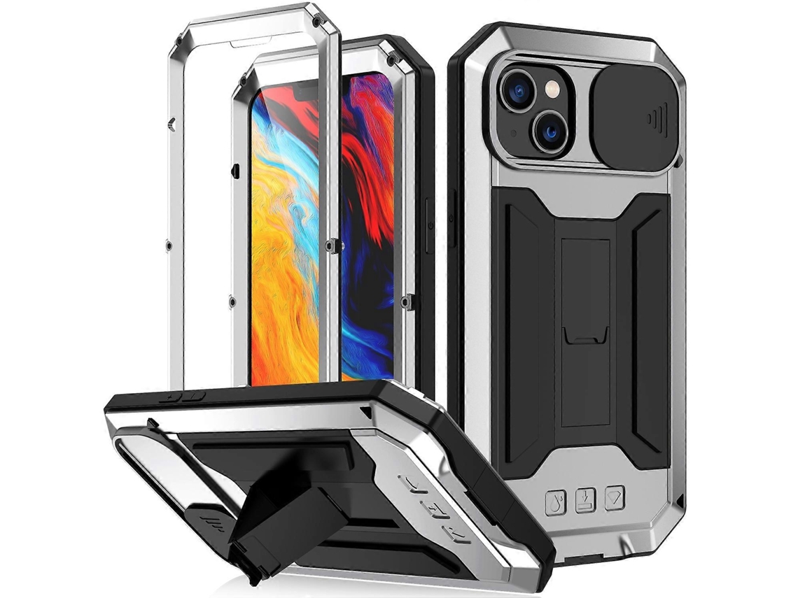 Capa À Prova De Choque E Poeira Para Iphone 14 (prata)