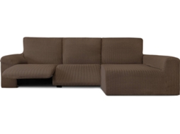 Capa de Chaise Longue Relax Direita EYSA Premium Jaz Tecido Multielástico (360 x 180 x 120 cm - Poliéster e Algodão - Marrón)