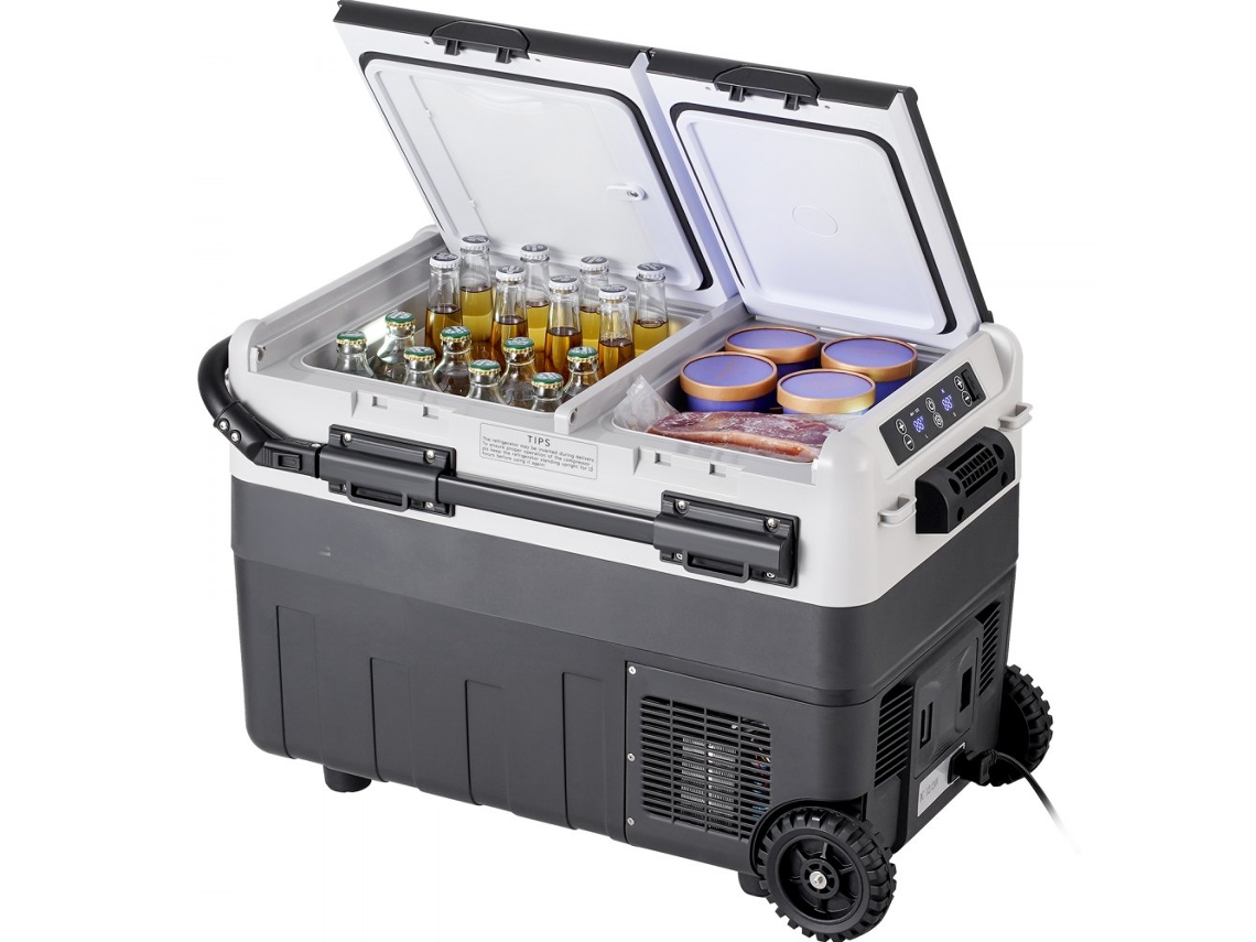 Geladeira Portátil 40l Com Freezer E Carrinho Tekmaquinas