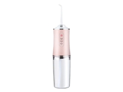 Irrigador Oral Fio Dental Elétrico Portátil Para Limpeza Oral E Dentária Limpador De Dentes Rosa 4 Bicos Yizhood