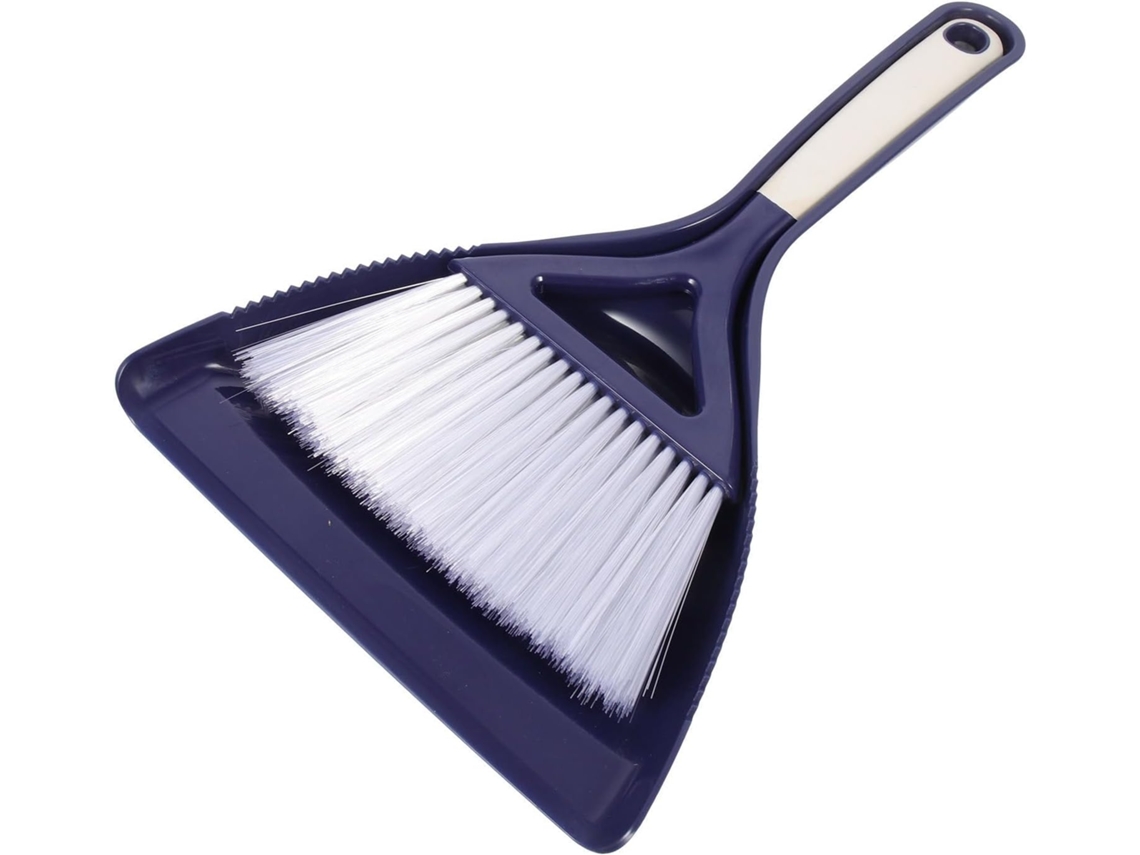 Mini Vassoura E Pá De Lixo Plástico Azul Para Mesa