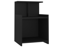 Bed Cabinet, Bed Cabinets Vidaxl Preto Madeira Processada (n/a)