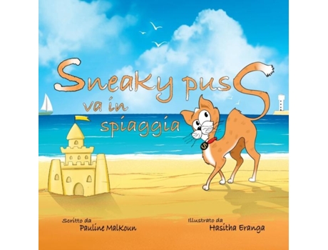Livro Sneaky Puss Goes To The Beach De Pauline Malkoun (inglês)