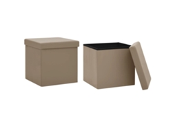 Storage Stool, Storage Stools Vidaxl Marrom Pvc (n/a)