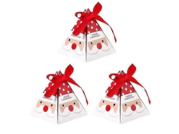 Conjunto De 50 Caixas De Doces Natalinas Para Presente, Caixas De Presente Do Papai Noel Com Fitas Para Doces De Natal E Casamento. Hengjian