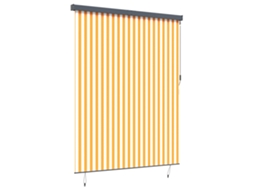 Estores de Rolo Branco e Laranja 200 X 250 Cm Tecido e Alumínio MAISON EXCLUSIVE