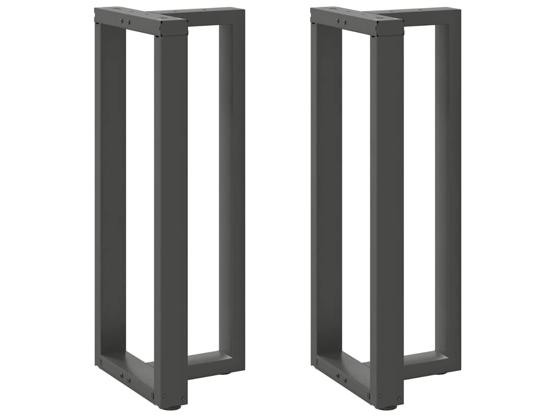 Vidaxl Pés Para Mesa De Bar Em Forma De T, 2 Peças, Antracite, 50x35x(100-101) Cm, Aço