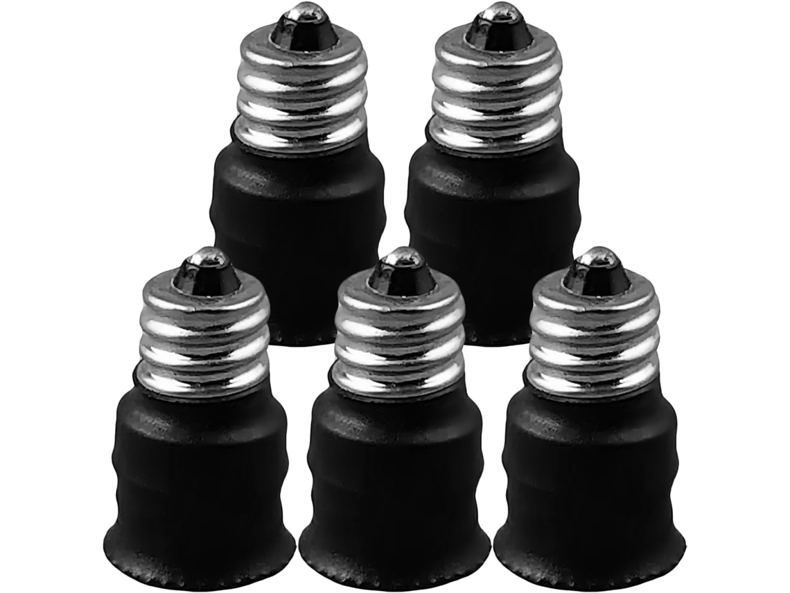 Adaptador De Soquete Led E12 Para E14 Para Lâmpadas, Pacote Com 5 Peças, Conversor De Base De Rosca Gokoco