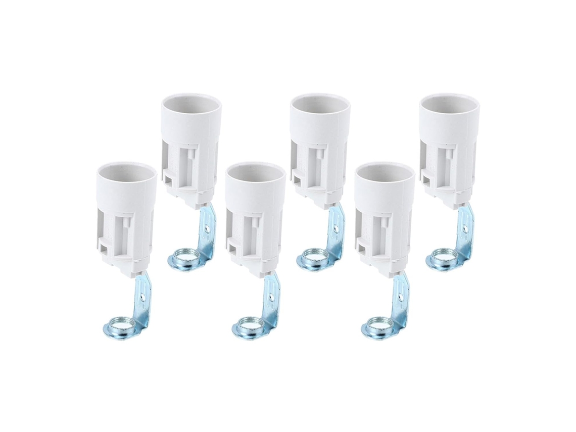 Conjunto De 6 Soquetes Para Lâmpadas De Candelabro, Compatíveis Com Luminárias.