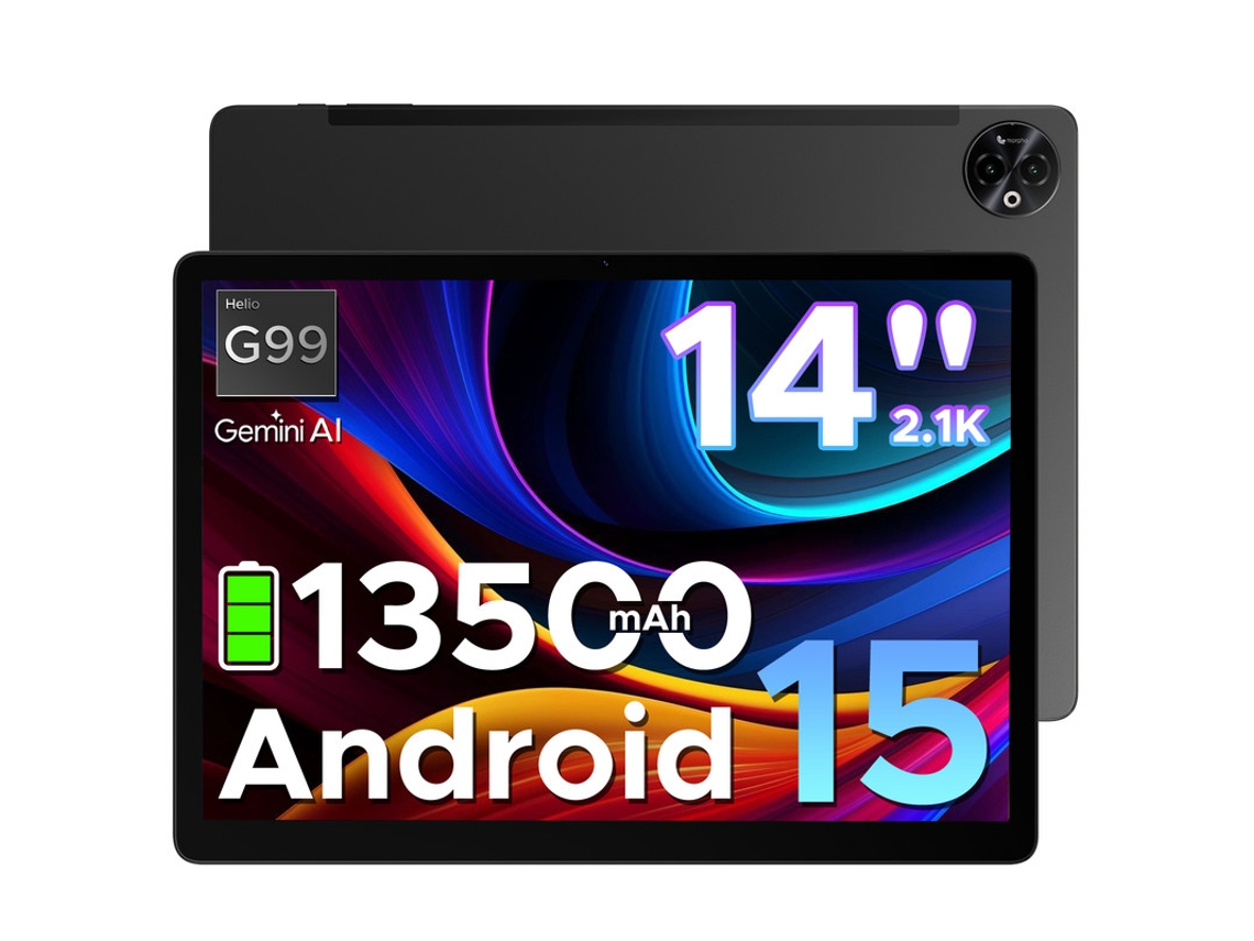 Tablet Doogee Tab E3 Max 14 polegadas Android 15/32gb Ram 256gb Rom, gps 13500mah 4g LTE