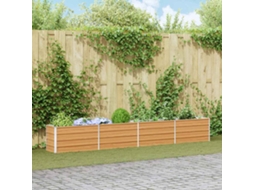 Vidaxl Canteiro De Jardim Elevado Marrom Claro 320 X 40 X 45 Cm