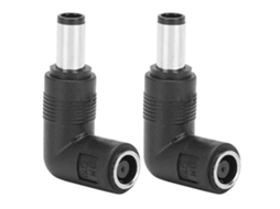 2 Adaptadores Hp/dell Hembra a Macho Rectos a Codo de 7,4 X 5,0 Mm