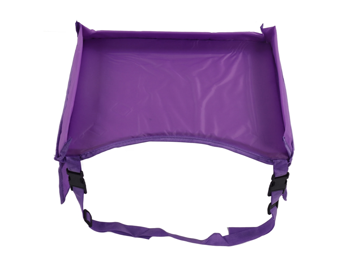 Mesa De Carro Para Crianças, À Prova Dágua, Estável, Macia, Ajustável, Bandeja De Armazenamento Para Viagem De Criança, Roxa Brilvibera