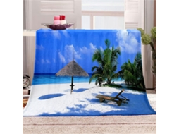 Manta de Flanela Fansu 3d para Praia Inverno Quente Macia e Fofa em Microfibra Ideal Cama Ou Sofá Adequada Adu