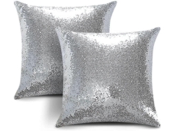 Rebe funda de Almohada de Lentejuelas de Lujo Seda Brillante Decoración Hogar Sofá Cama Boda Sala Fiesta