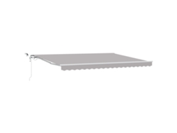 Toldo Retrátil Automático Com Led Cinza Claro Vidaxl Cinzento Claro Poliéster (450 X 350 Cm)