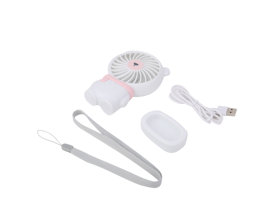Ventilador Portátil Mini Usb Carregável com Corda Branco