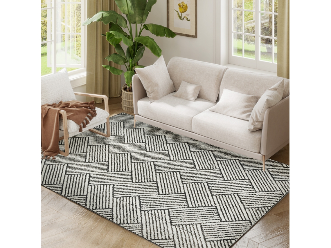 Tapete Hipoalergênico Cinza Lavável À Máquina De Estar, 200 X 140 Cm, Pelo Curto Para Sala, Quarto, Escritório,