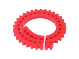 Fita métrica de perfilamento com engrenagem, espaçamento de 16 mm, guia de curva flexível de 1 m para marcenaria.