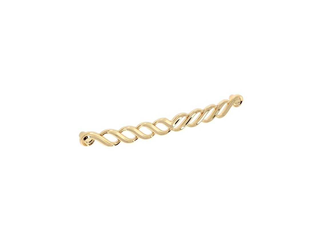 Puxador para Mobiliário em Zamac Distância Entre Centros 224mm Banhado a Ouro Conjunto de 6 HARDWAREXCHANGE
