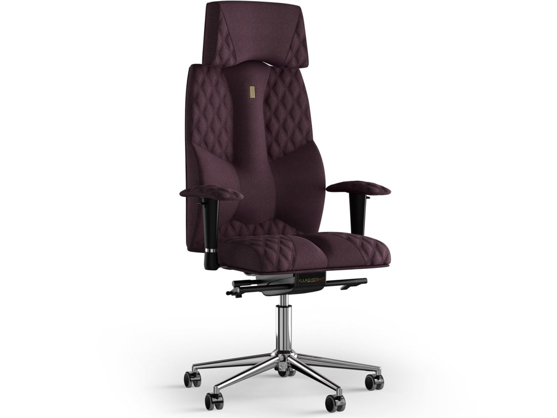 Cadeira de Escritório Ergonómica KULIK Tecido para Costura de Negócios (Azur - Violeta -130x50x50cm)