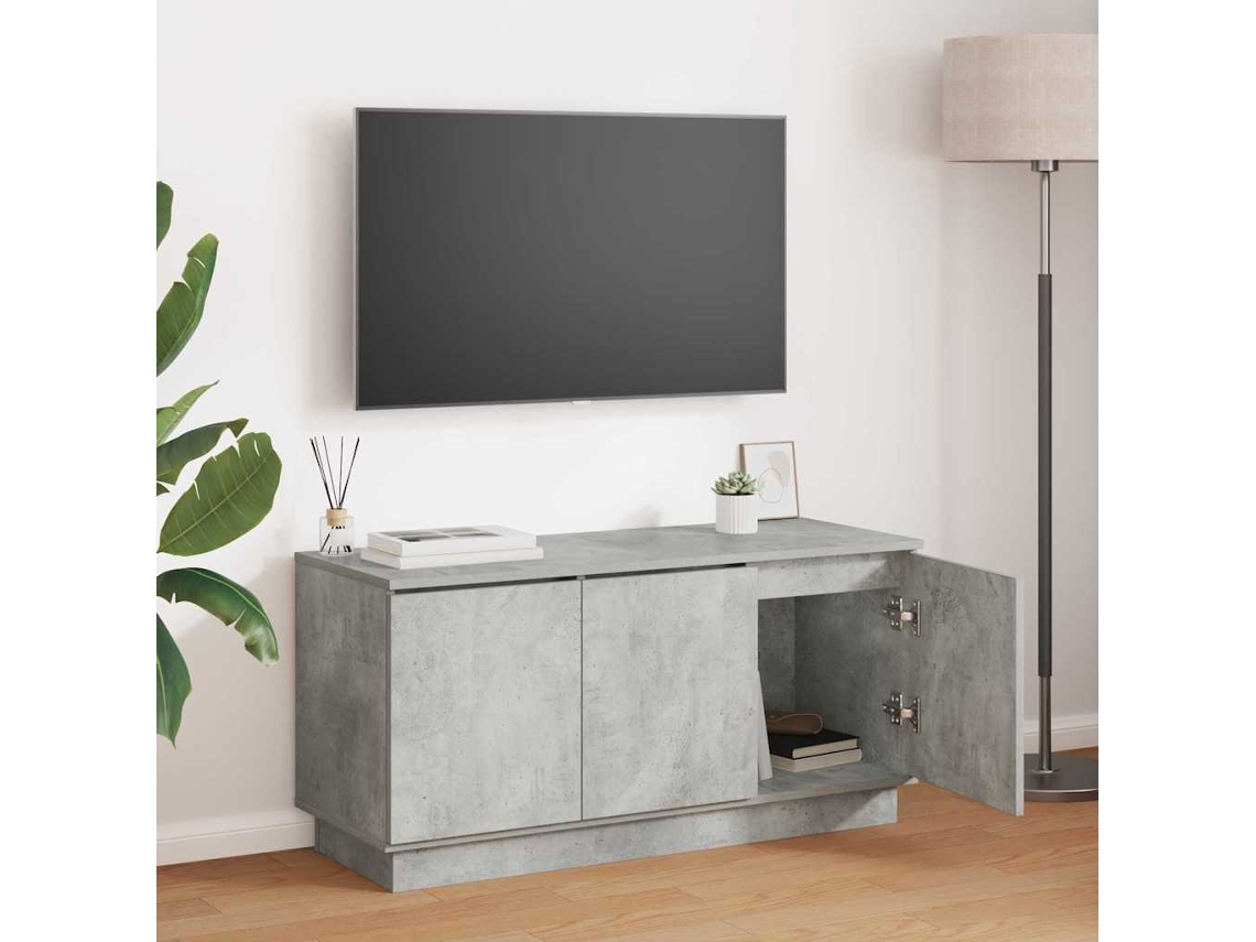 Vidaxl Gabinete Para Tv 100 X 38 X 49 Cm Cinzento Derivados De Madeira