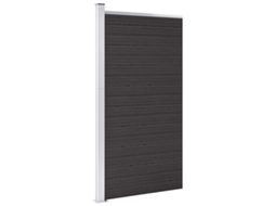 Vidaxl Painel De Cerca 95x186 Cm Wpc Preto