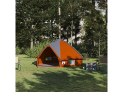 Vidaxl Tenda Teepee Para 4 Pessoas 4 Pessoa Cinza E Laranja