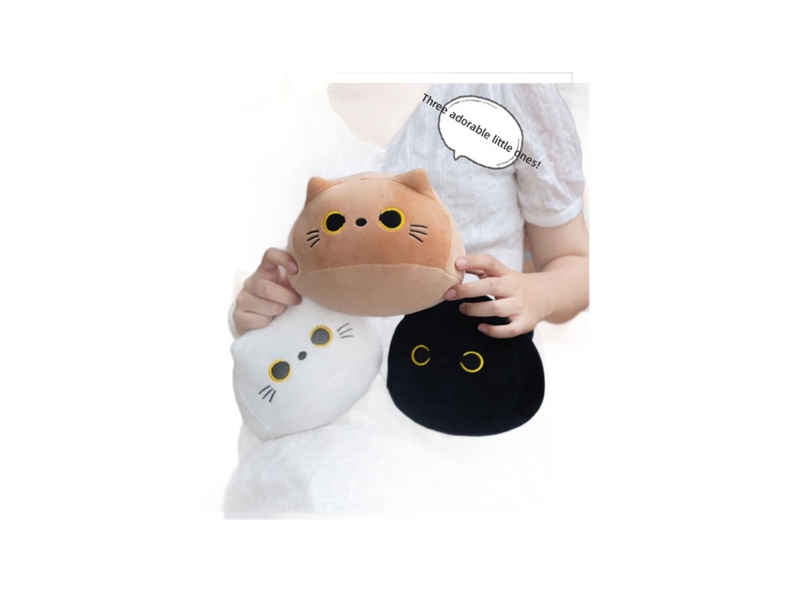 Almofada de Pelúcia de Gatinho Japonês Fofo para Cama Infantil Gato Branco CHABERLU