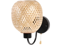 Luminária de Parede em Bambu Trançado, Luminárias Suspensas Sem Lâmpadas, Iluminação Natural, Design Moderno Campestre. SFUSHOS