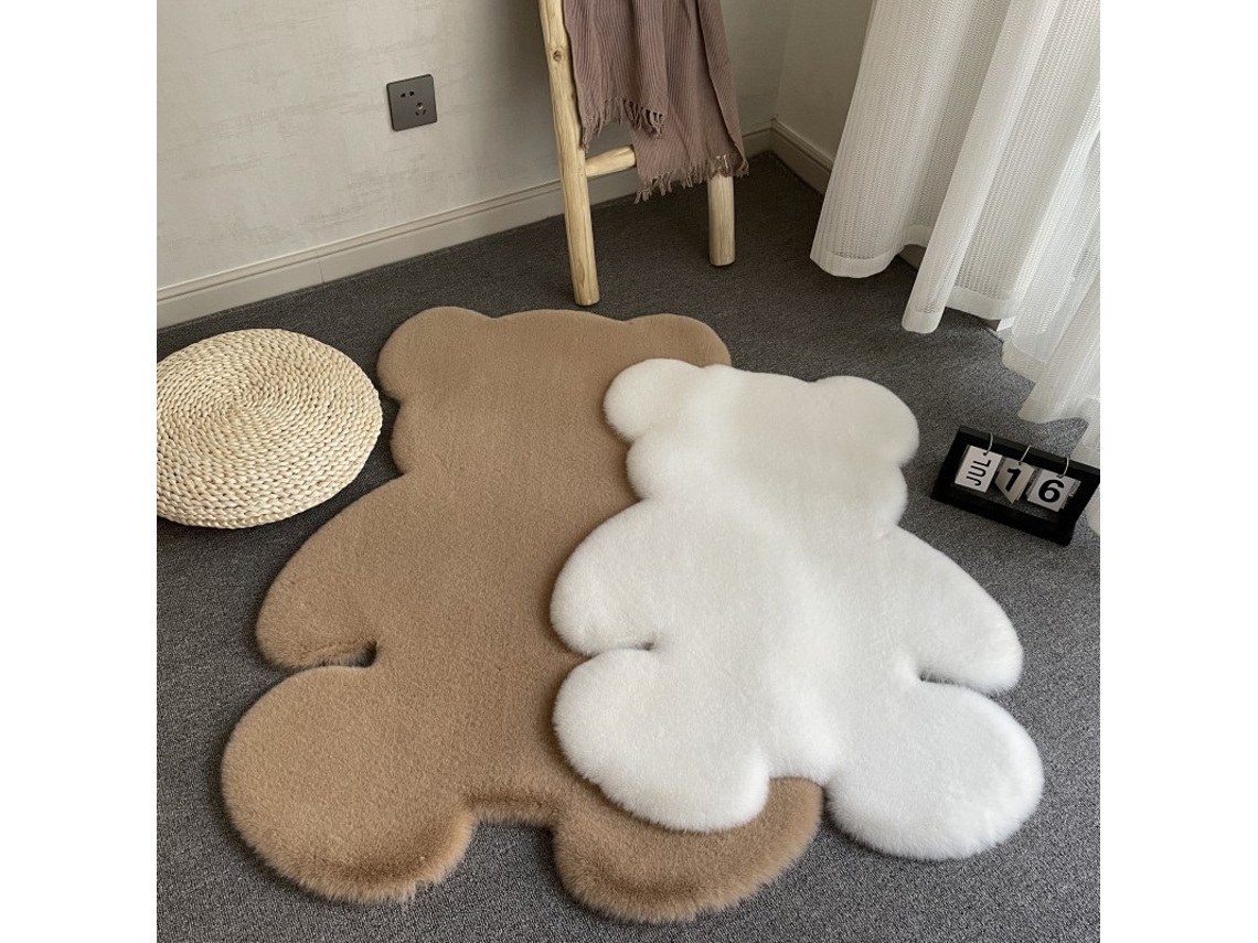 Urso Design Animado Macio Tapete para Quarto Infantil Sala de Estar Tapete Antiderrapante WEIMAI
