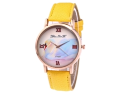 Reloj De Pulsera De Cuarzo Para Hombre Y Mujer Estudiantes Deportivo Amarillo