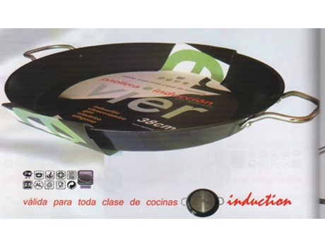 Panela para Paella em Alumínio VIER 700 Inducc. 46cm VIER