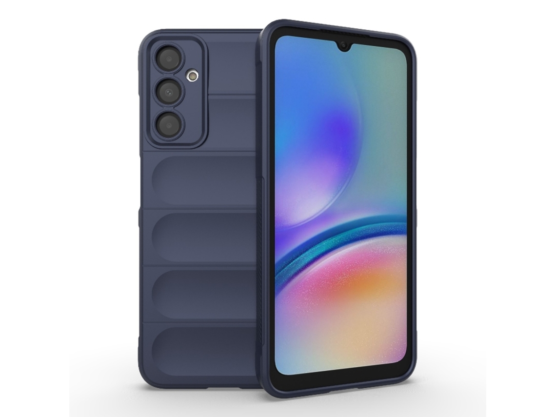 Capa Halinuia Para Samsung Galaxy A05s 4g Magic Shield Tpu Azul Escuro (interior Em Flanela, Proteção Integral)