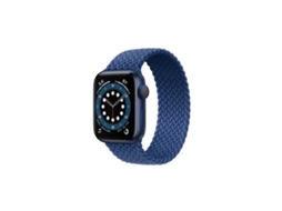 Pulseira Solo Loop de Nylon Azul Escuro Gift4me para Apple Watch SE 3 44 mm (157-170 mm polegadas)