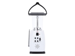 Lanterna Portátil AQUAFORGE com manivela, 8 leds, rádio, luz de emergência e energia solar para caminhadas, camping e pesca