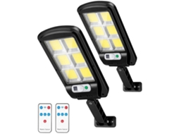 Luminária Solar para Exterior, 6 Leds, 800w, 3 Modos de Iluminação, À Prova D'água, Sensor de Movimento, Controle Remoto, para Jardim AQUAFORGE