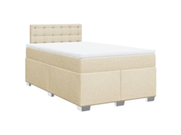 Vidaxl Cama Boxspring Com Colchão 120x190 Cm Tecido Cor Creme