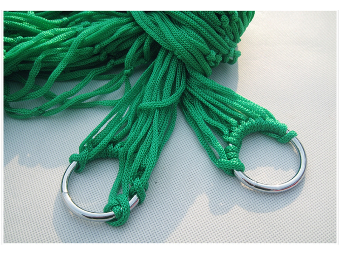 Rede De Malha De Nylon Durável, Corda Para Viagem Ao Ar Livre, Acampamento, Jardim, Balanço Pendurado, Cama De Dormir Portátil, Verde Aquaforge