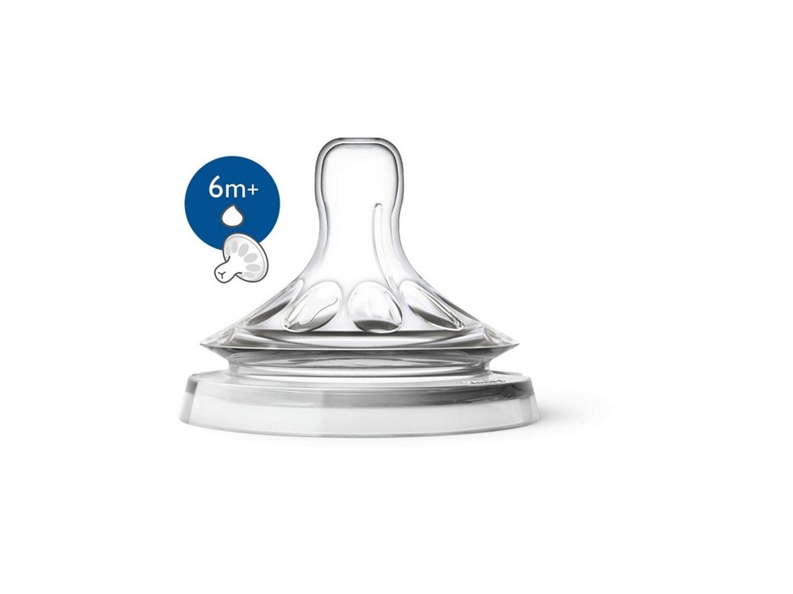 Tetina PHILIPS AVENT Natural C/ Ranhura (6 m)