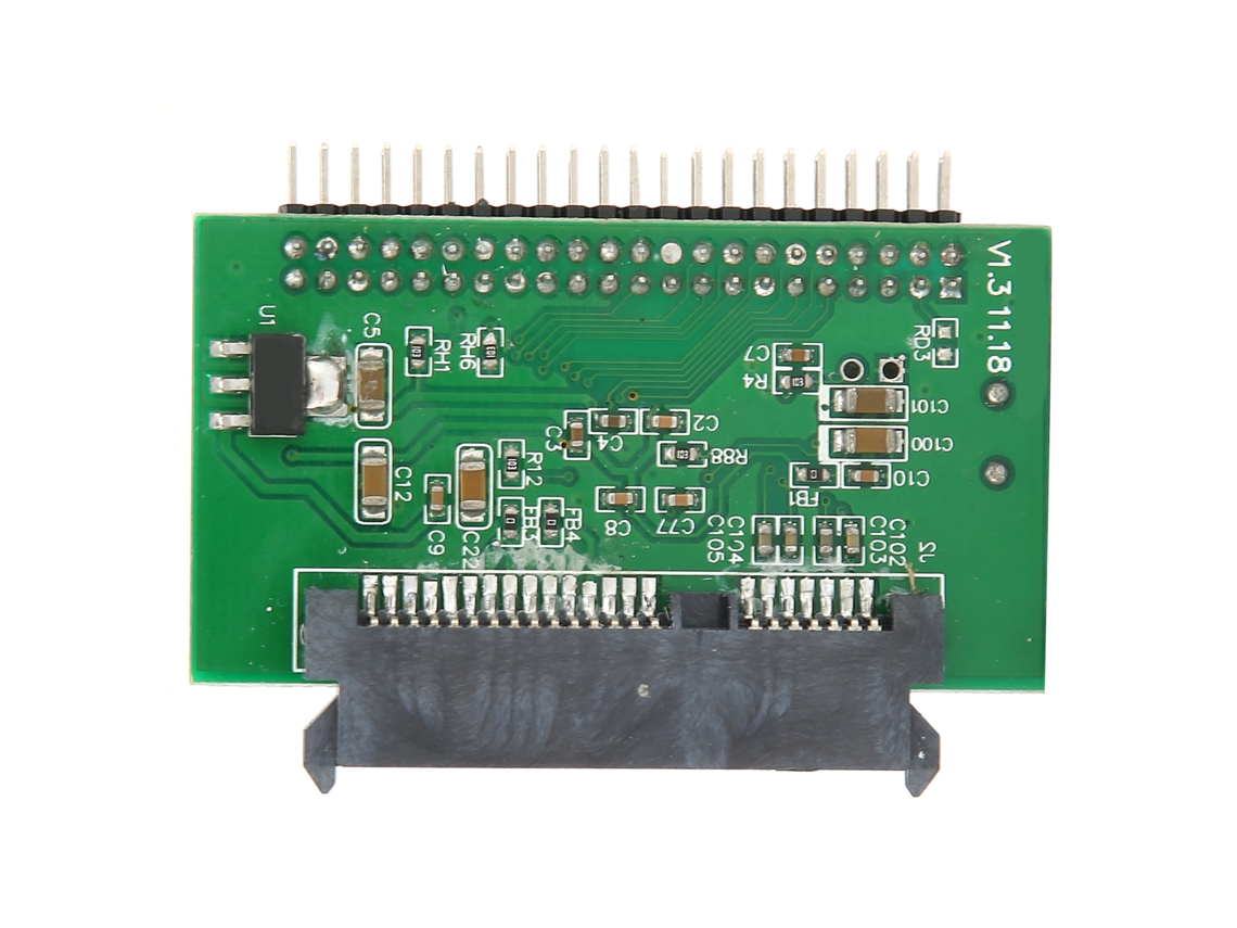 Cartão Adaptador Sata Para Ide 44 Pinos 1.5gbs Conector Fêmea Para Macho Conversor Leitor De Disco Rígido