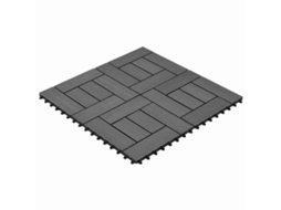 Vidaxl Telha De Deck 22 Unid. Cinzento 30 X 30 Cm Wpc