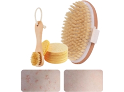 Escova Facial Seca | Corporal Multifuncional De Sisal Conjunto Escovas Para Limpeza E Da Pele, Ideal Para Banho E