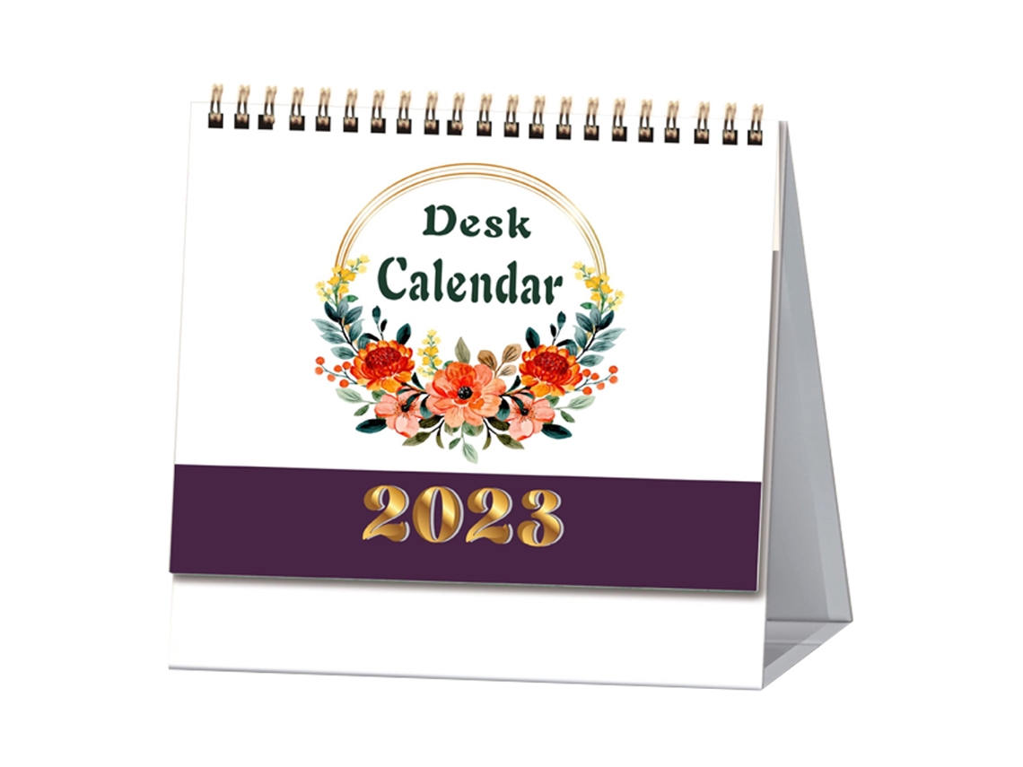 Calendário De Secretária Pequeno 2023, Válido Até Dezembro 2023, Calendário Colorido Mensal, Calendário Vertical 2023